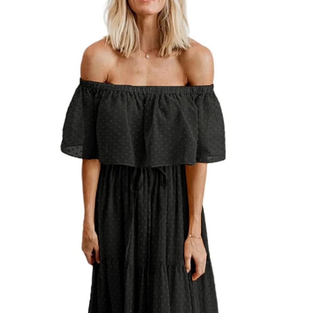 Beautiful BOHO off the shoulder dress!